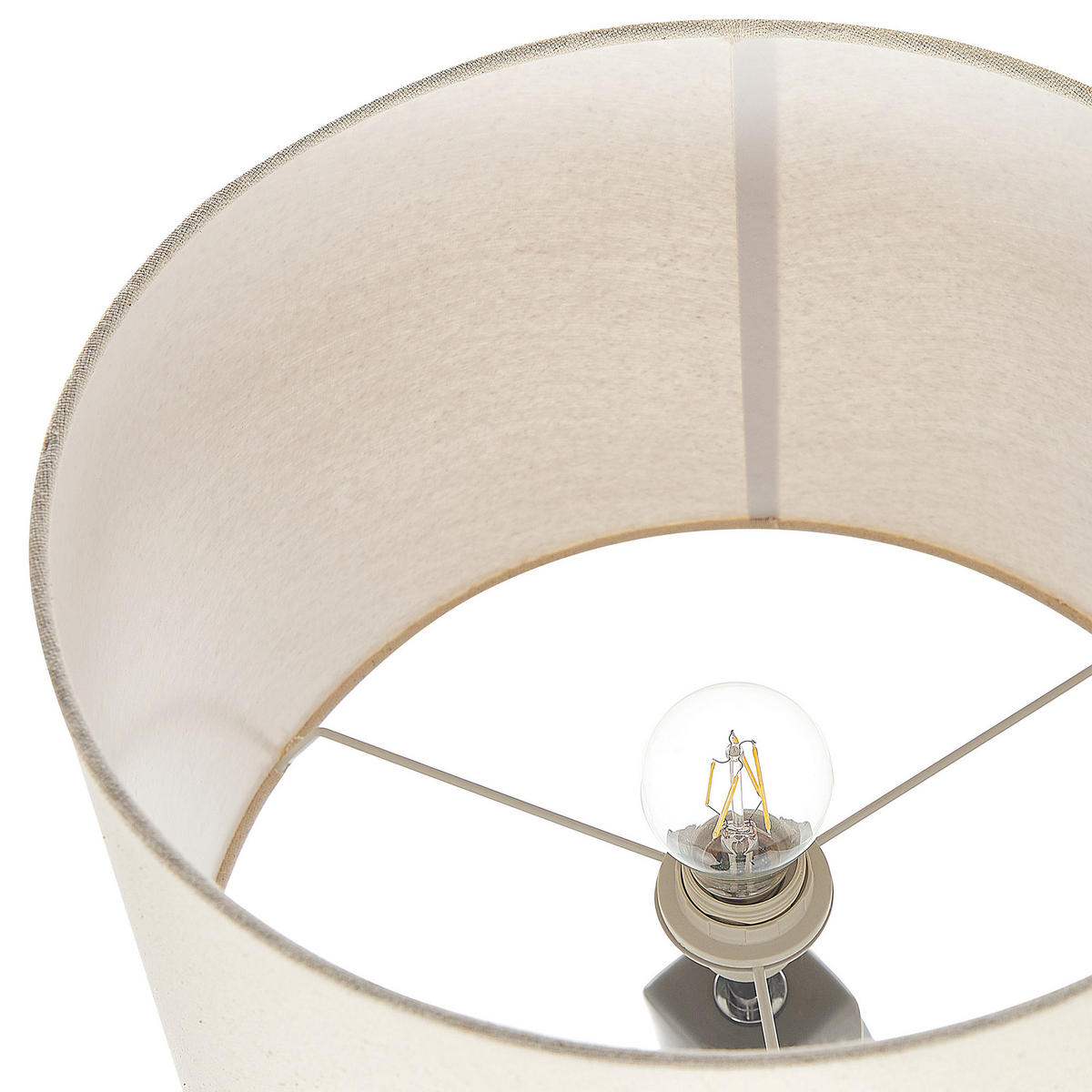 TISCHLAMPE Belaya 38/38/71 cm - Grau, Keramik (38/38/71cm) - Beliani