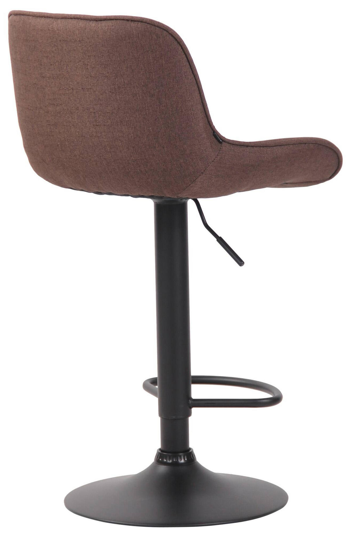 BARHOCKER 2er Set Stoff braun - Schwarz/Braun, Textil/Metall (50/86/50cm) - CLP