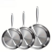 BRATPFANNENSET CLASSIC Silber 3-teilig - Silberfarben, Metall - Beaface