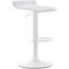BARHOCKER Lederlook weiß - Walnussfarben/Weiß, Textil/Metall (36/63/39cm) - CLP