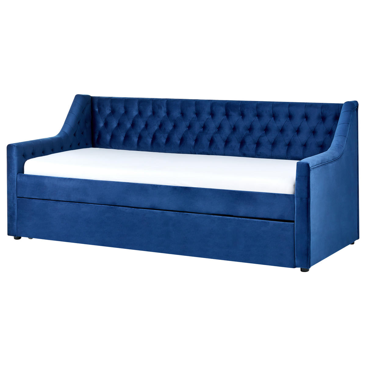 TAGESBETT 90/200 cm Marineblau Montargis - Blau, Textil (90/200cm) - Beliani