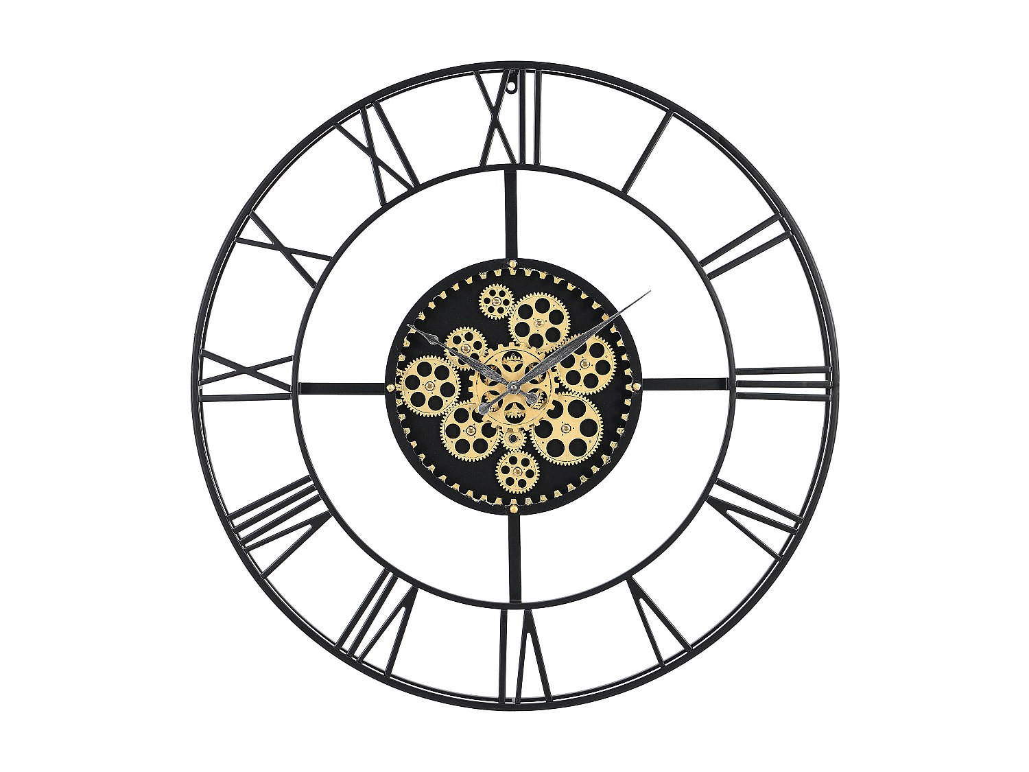 UHR - 80 cm x 6 cm - metall - schwarz, goldfarben Karial - Goldfarben/Schwarz, Metall (80/80/6cm) - Vente-Unique