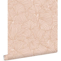TAPETE Ginkgoblätter 53 cm x 10.05 m - Pink, Papier (53/1000cm) - ESTAhome