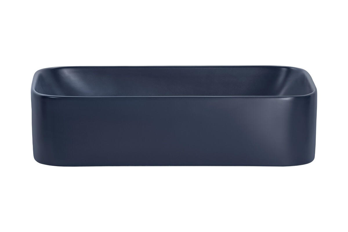 AUFSATZWASCHBECKEN 61 cm - KAMA BM296 - Marineblau/Matt - Blau, Keramik (61/15/38cm)