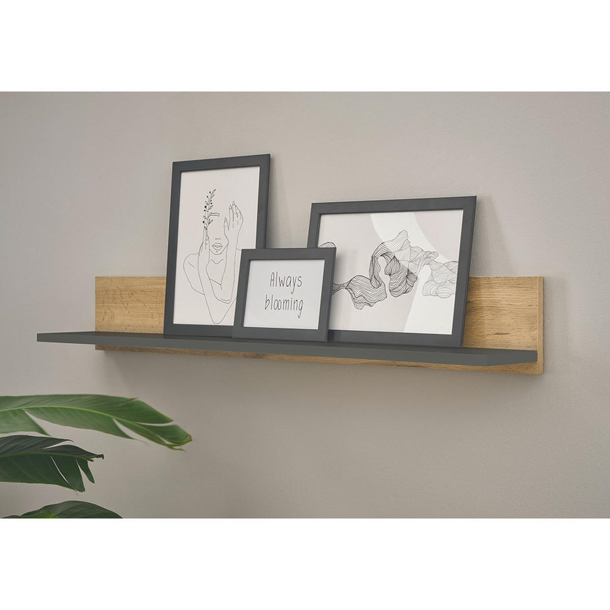 WANDREGAL Crisp-61 - Anthrazit, Holzwerkstoff (100/15/17cm) - Lomado