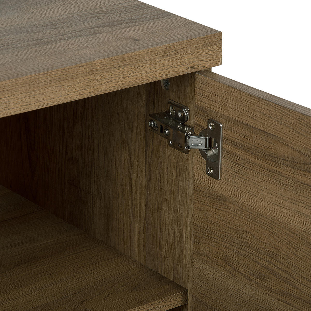 SKŘÍŇ Tmavě hnědá Timber - hnědá, kompozitní dřevo (140/79/42cm) - Beliani