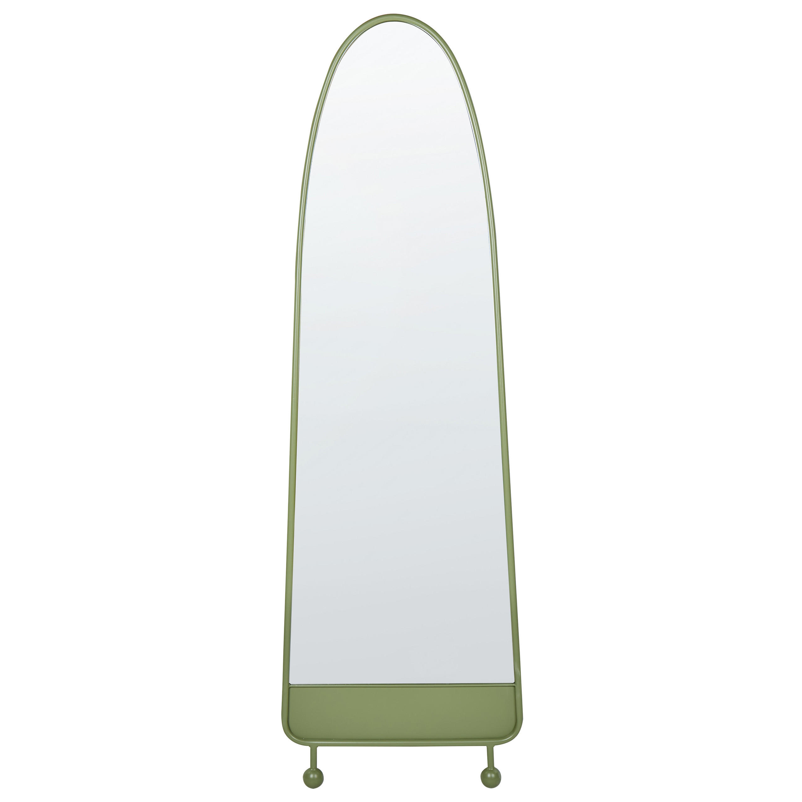 WANDSPIEGEL Metall grün 45/146 cm Parnay - Grün, Metall (45/146/3cm) - Beliani