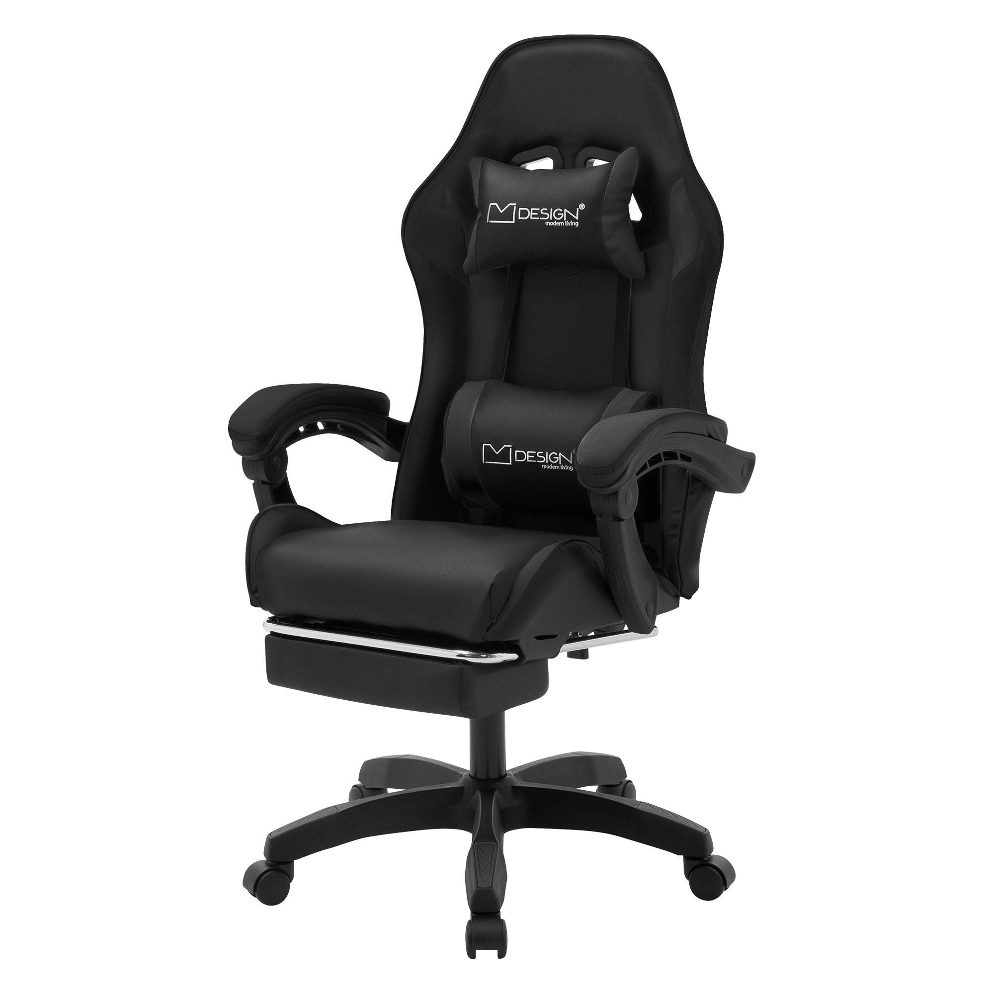 ML-DESIGN HERNÍ židle černá z umělé kůže