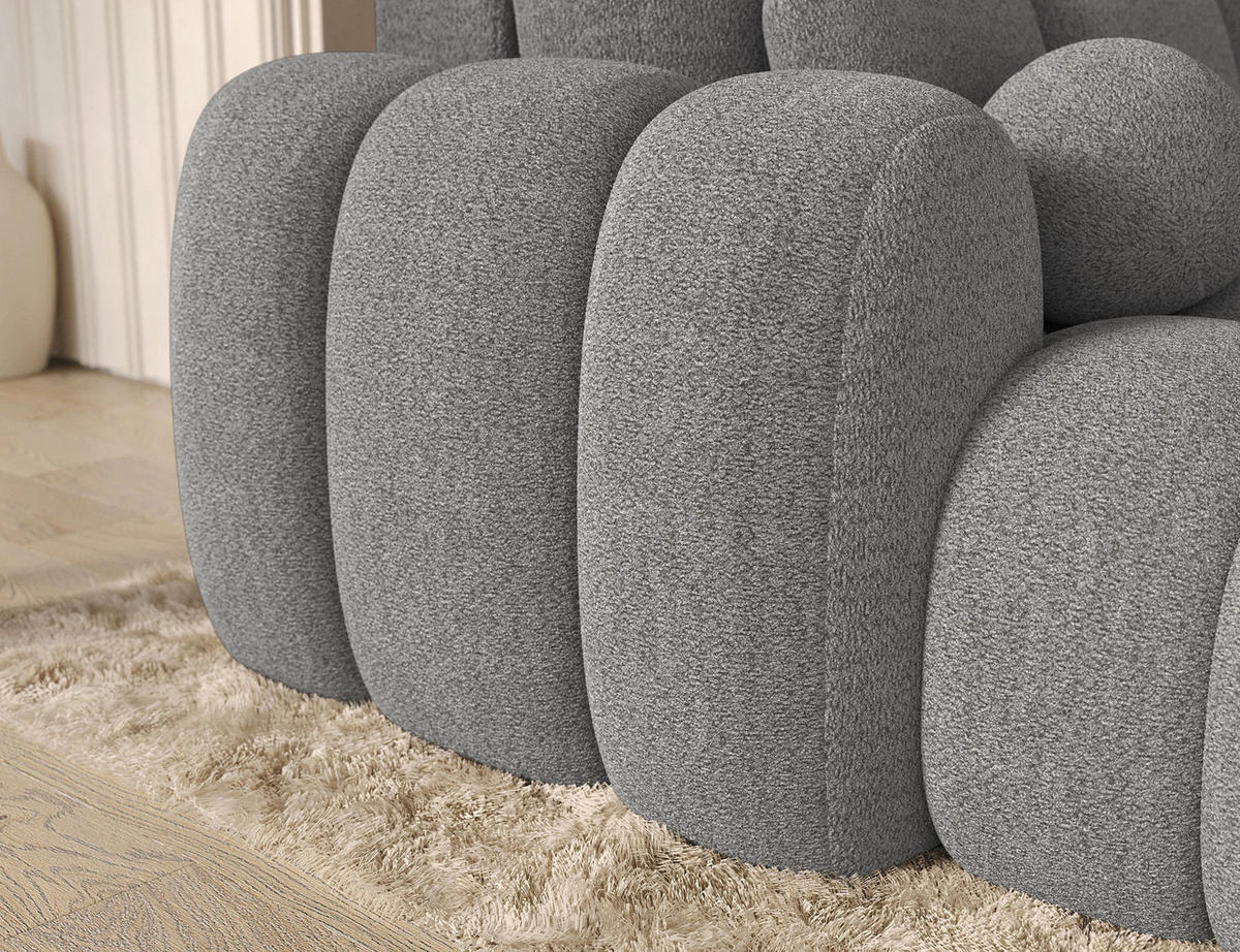 ECKSOFA COVELION L-Form – Schlaffunktion, Bettkasten, Wellenfederung, HR-Kaltschaum, inkl. Kissen, moderner Wohnkomfort - Anthrazit, Kunststoff (260/167cm) - Wohnideebilder