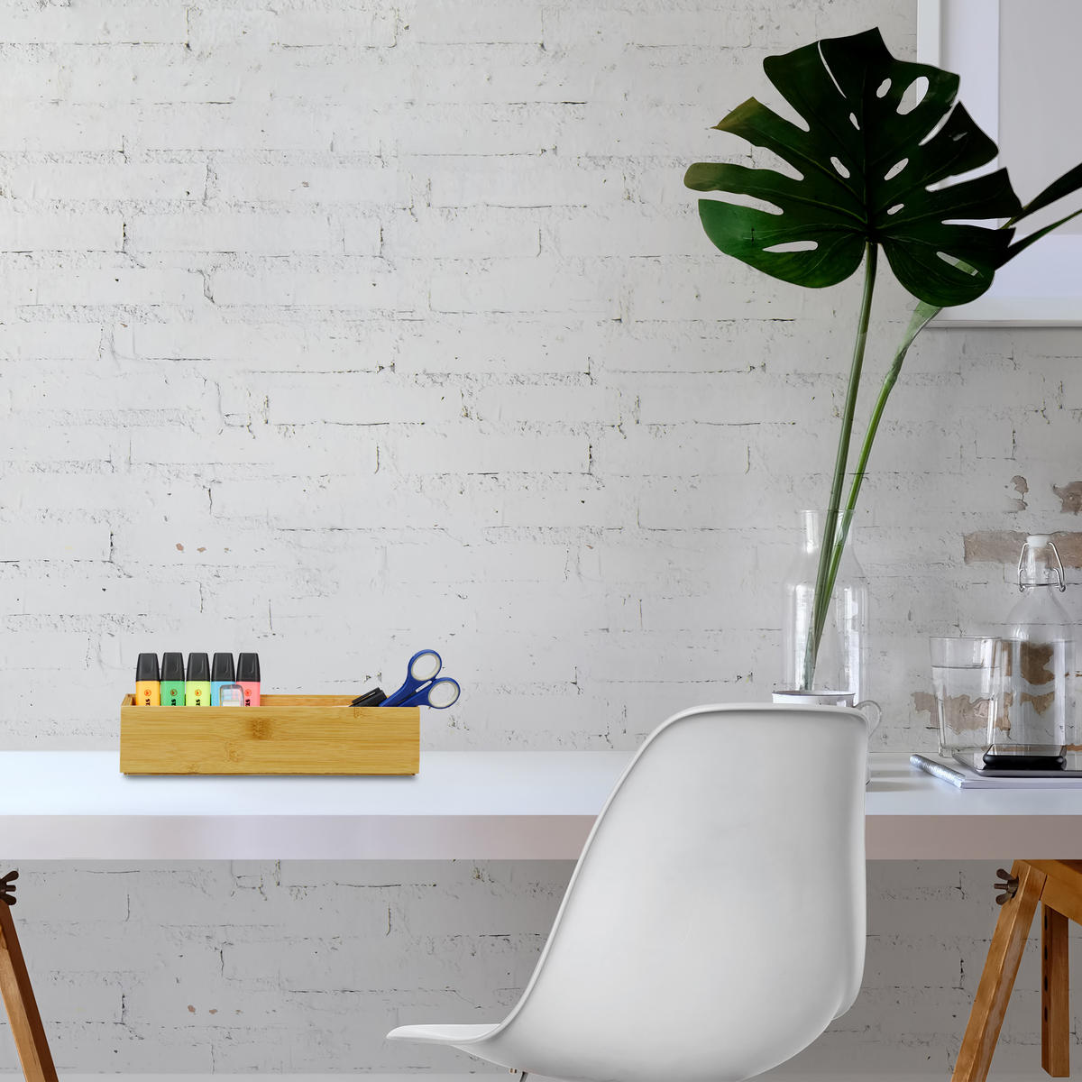 ORDNUNGSBOX - Hellbraun, Holz (23/7/15cm) - Relaxdays