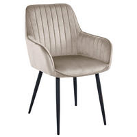 STUHL Dunkelbeige 56,5x60,5 cm SOLDEN Ergonomisch - Schwarz, Metall (56.5/50/60.5cm)