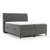BOXBETT Corvus Schwarz 200/200 cm mit Taschenmatratze und Topper - Schwarz, Holz/Holzwerkstoff (200/200cm) - Maison de Reve