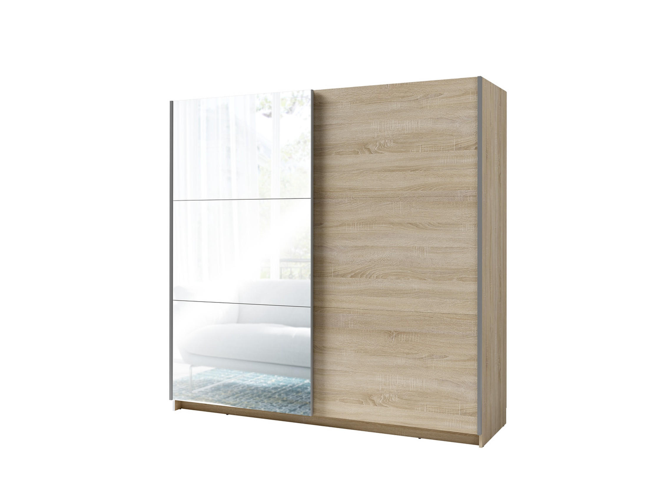 KLEIDERSCHRANK Eiche Sonoma 201/207/55 - Sonoma Eiche, Holzwerkstoff (201/207/55cm) - RAUMHIRSCH FURNITURE