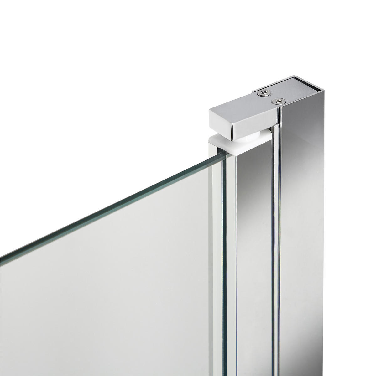 NÁSTAVEC NA VANU 140/70 cm Stříbrný Lapan - průhledná, sklo (70/140cm) - Beliani