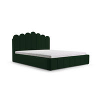POLSTERBETT Bett 03 - 160x200 - Bottle Green - Dunkelgrün, Holz/Textil (160/200cm) - Möblo