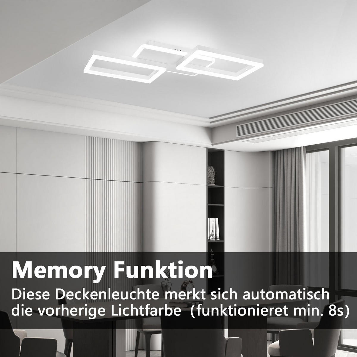 LED-DECKENLEUCHTE Marco 54/35/6 cm - Weiß, Metall (54/35/6cm) - Nettlife