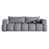 SCHLAFSOFA Dandelino Grau Boucle - Schwarz/Grau, Kunststoff/Textil (250/90/112cm) - Selsey