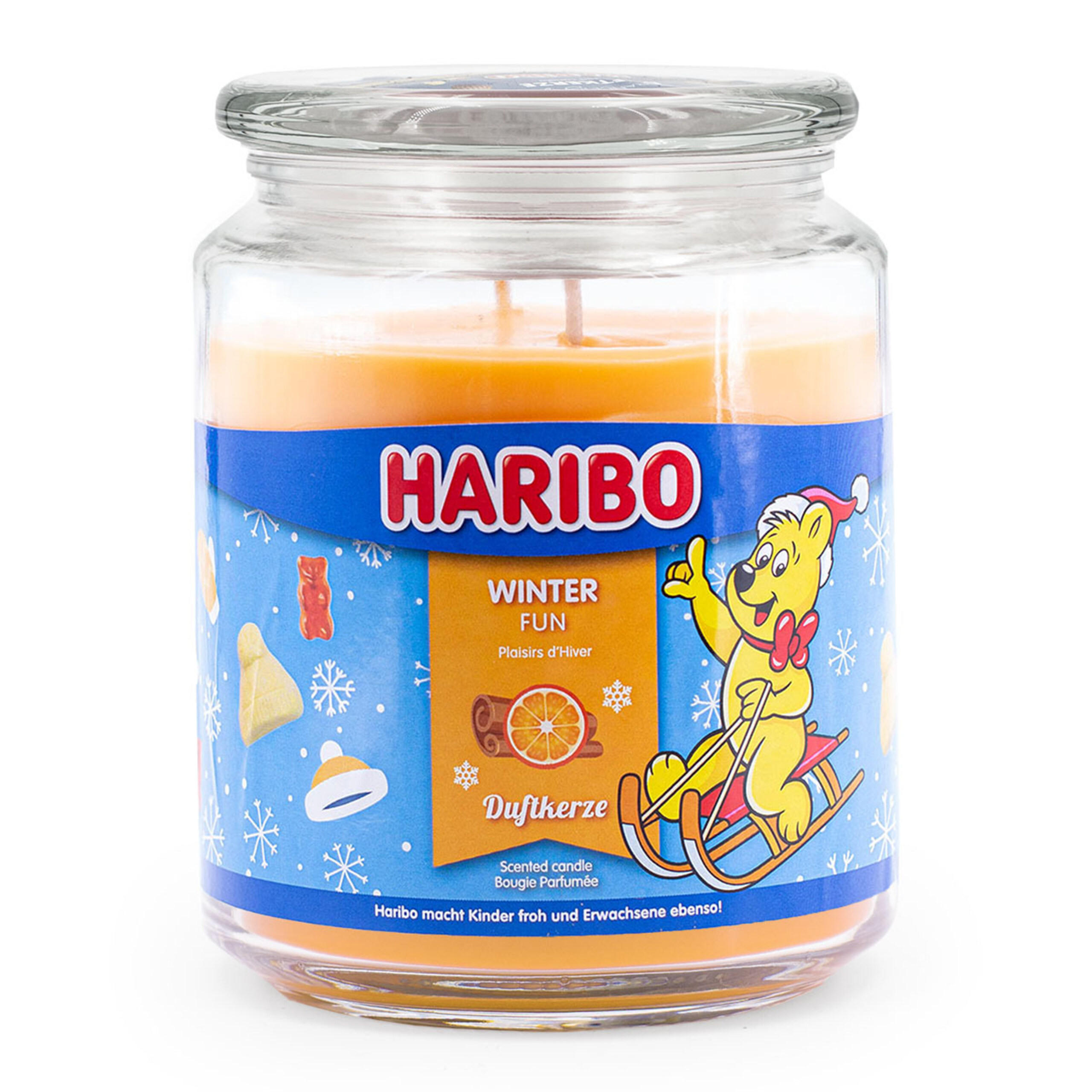 DUFTKERZE Haribo - Orange, Naturmaterialien/Glas (13cm)