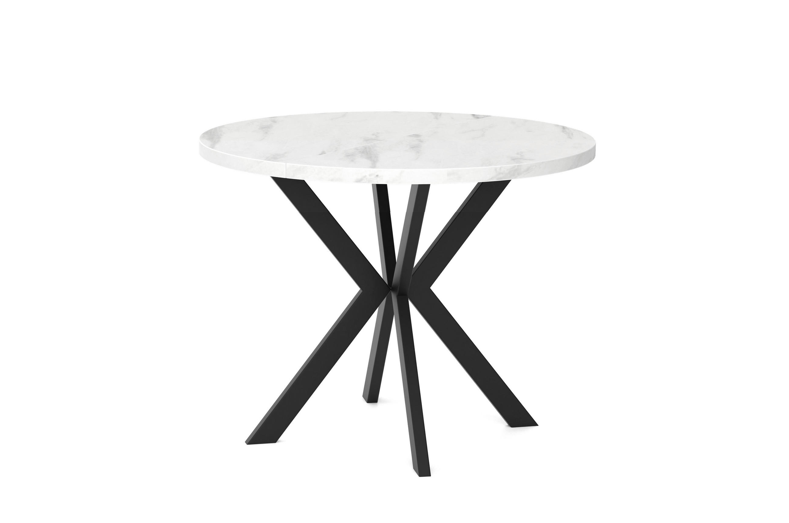ESSTISCHE EDEN - Schwarz/Weiß, Holzwerkstoff (90/90/76cm) - Meblini