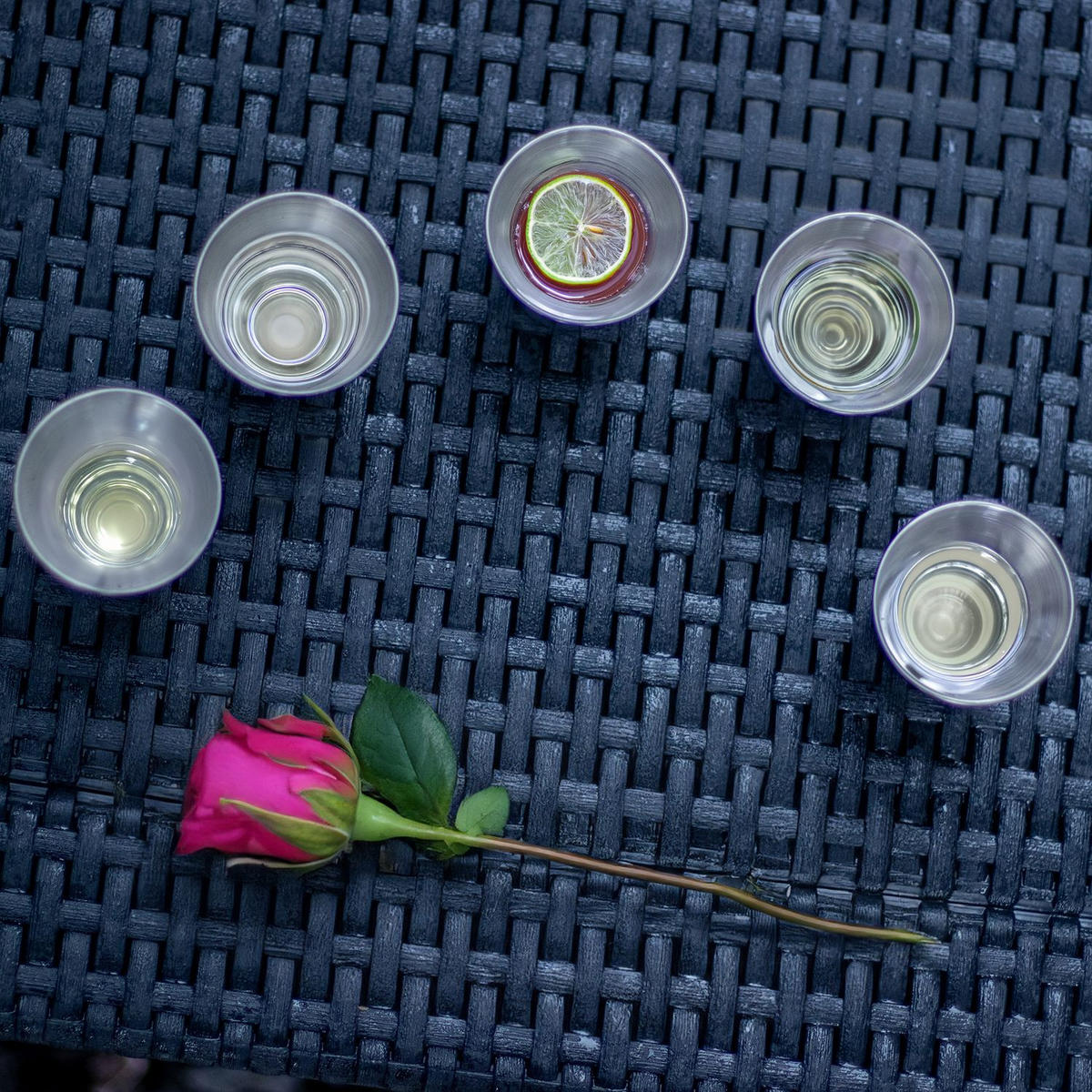 CAMPING BECHER SET Edelstahl - Silberfarben, Metall (0.055L) - Intirilife