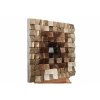 HOLZBILD Lustrous Pixel - Braun, Holz/Kunststoff (76/76cm)
