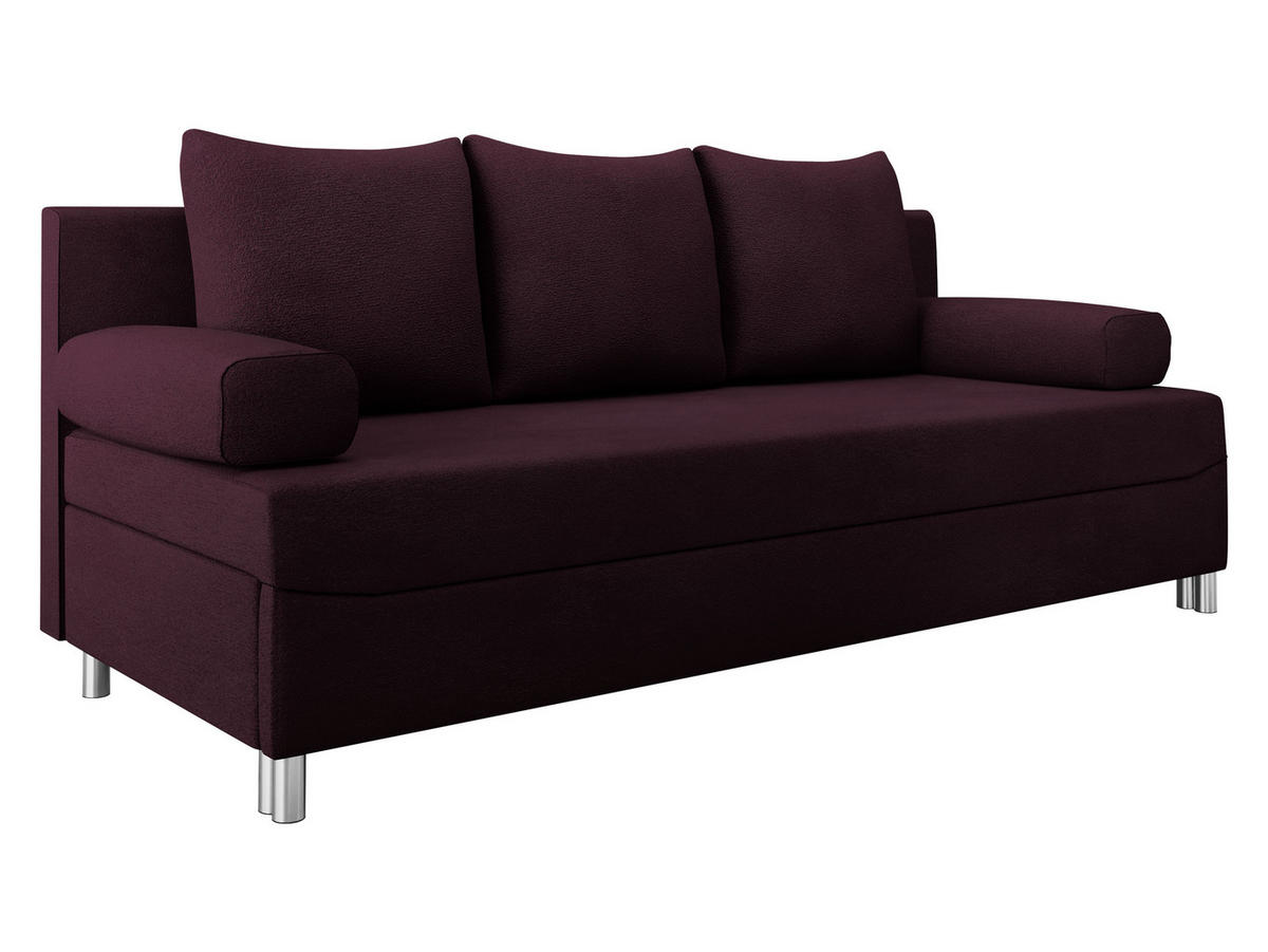 SCHLAFSOFA Dover - Chromfarben/Violett, Holz/Kunststoff (192/86/80cm) - MIRJAN24