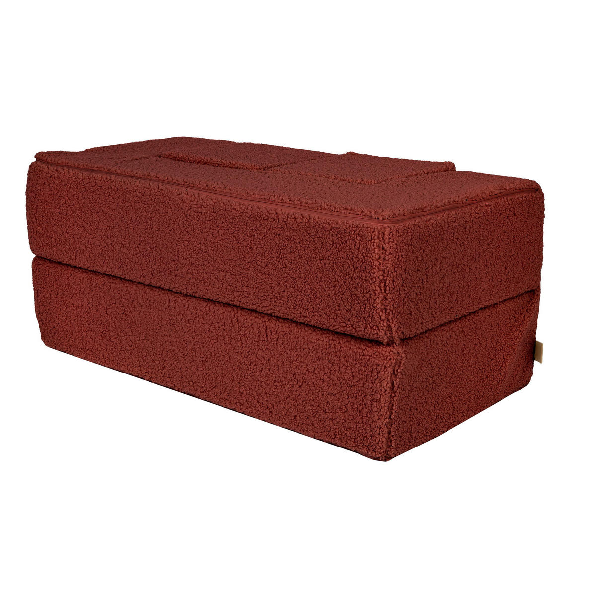 KINDERSOFA, Bearly, Cube, Braun - Dunkelbraun, Textil (96/40/50cm) - MeowBaby
