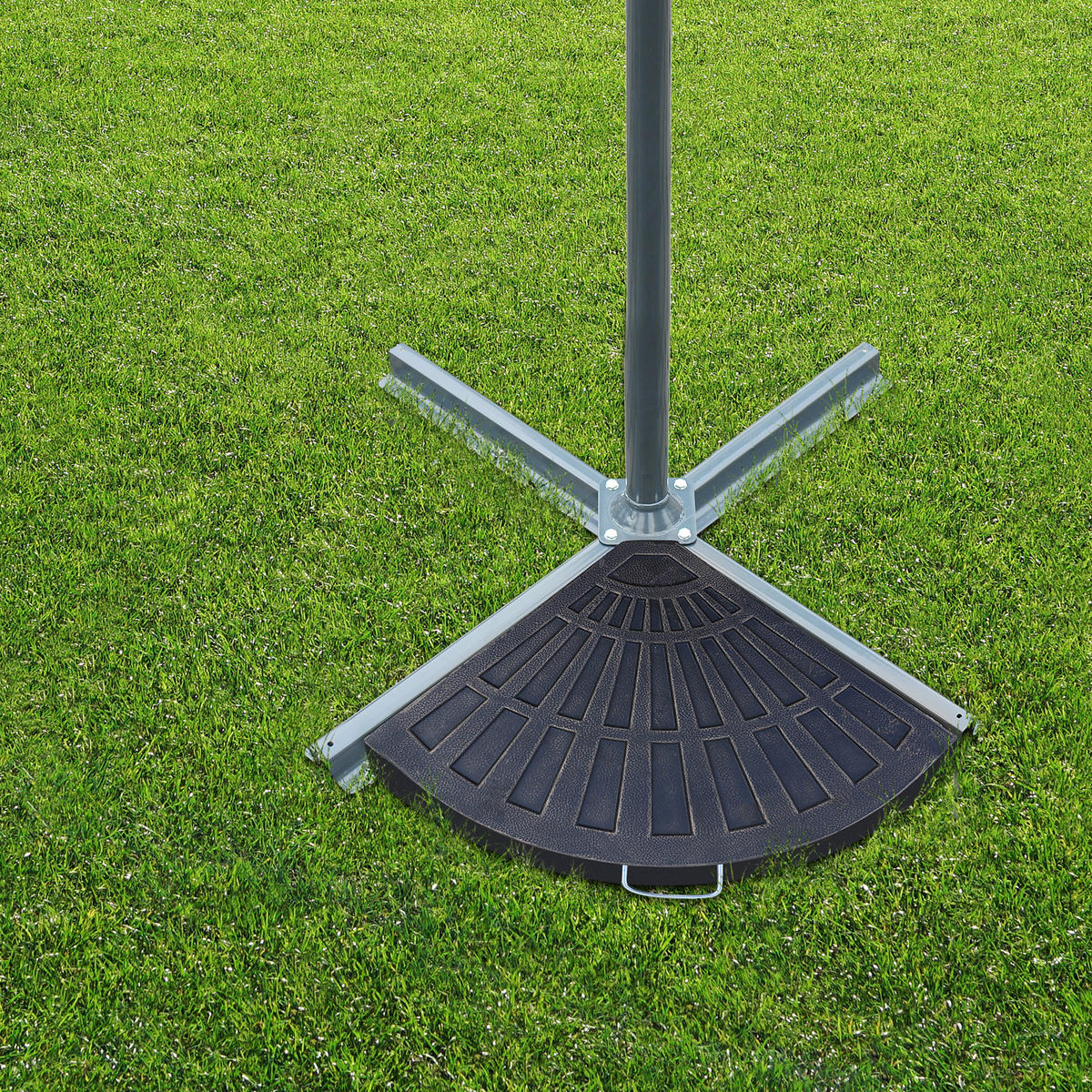 SONNENSCHIRMGEWICHT 2-tlg mit Handgriff Kunstharz + Metall Bronze 66 x 47 x 4,2 cm 30 kg - Bronzefarben, Kunststoff (47/66cm) - Outsunny