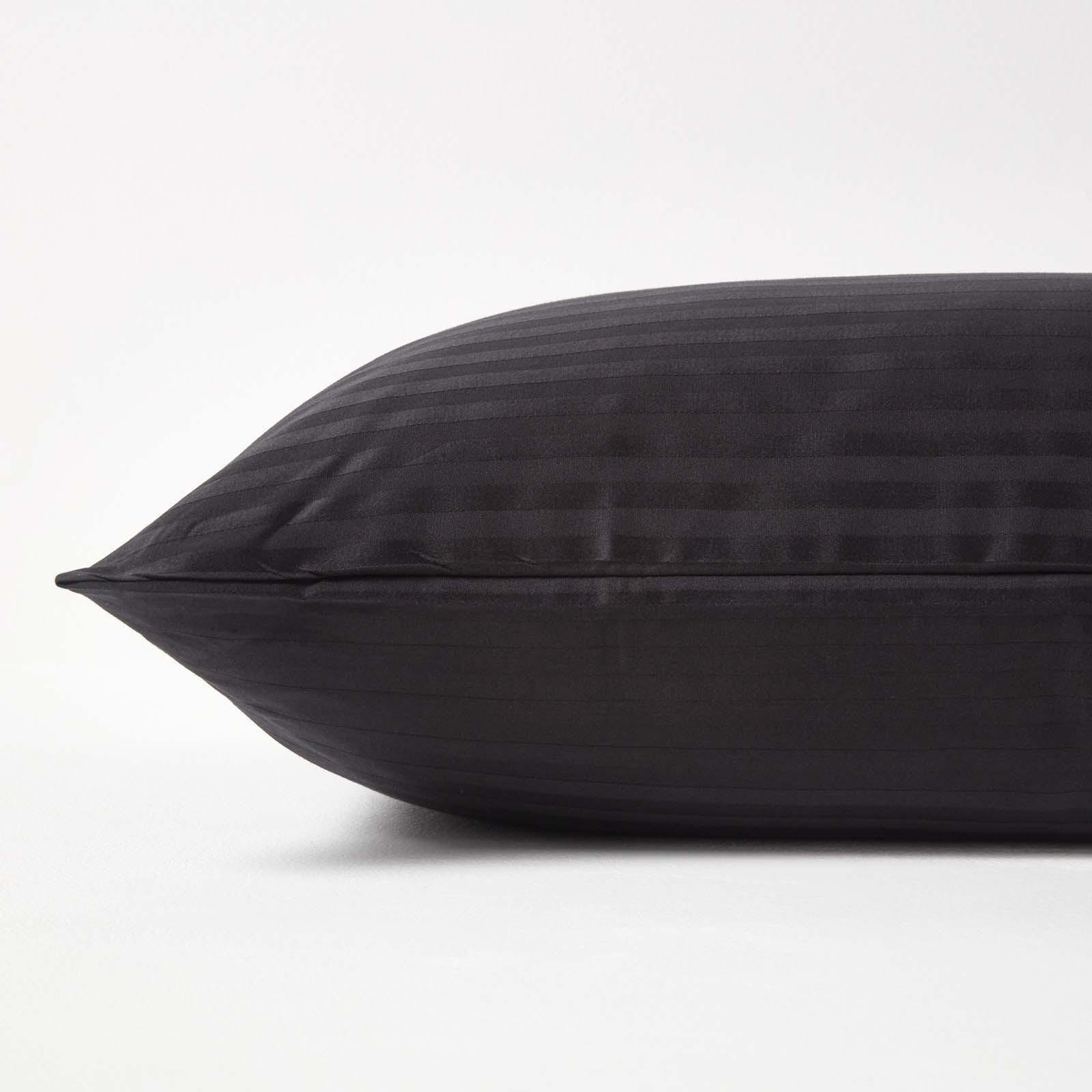 KISSENBEZUG Damast, Ägyptische Baumwolle, Fadendichte 330 - Schwarz, Textil (40/40cm) - Homescapes