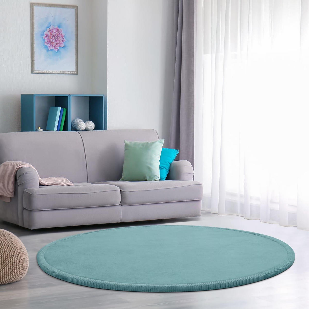 KINDERTEPPICH 80/80 cm Tatami 475 - Blau, Kunststoff (80/80cm) - Paco Home