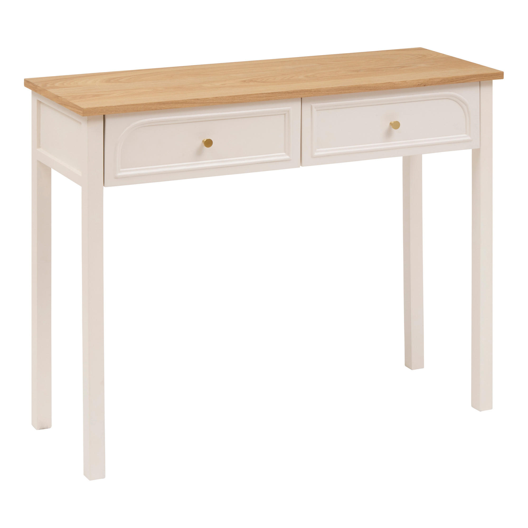 KONSOLENTISCH mit 2 Schubladen Modea Beige 100/35/80 cm - Beige, Holzwerkstoff (100/35/80cm) - Atmosphera Createur d´interieur