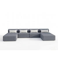 GARTENSOFA BALI XL - Wetterfeste Balkonmöbel & Lounge Sofa Außen - Moderne Outdoor Couch für Garten - Balkon & Terrasse - Grau - Grau, Kunststoff (448/78/100cm) - Trada