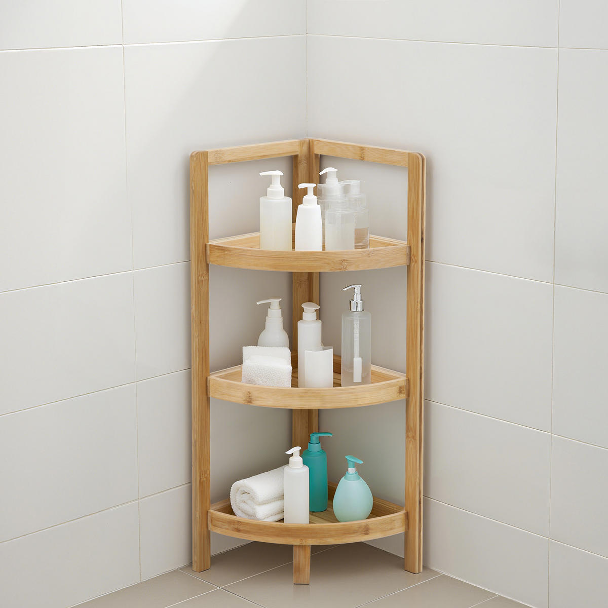 ECKREGAL Kulma Bambus - Braun, Holz (26/70/26cm) - SVITA