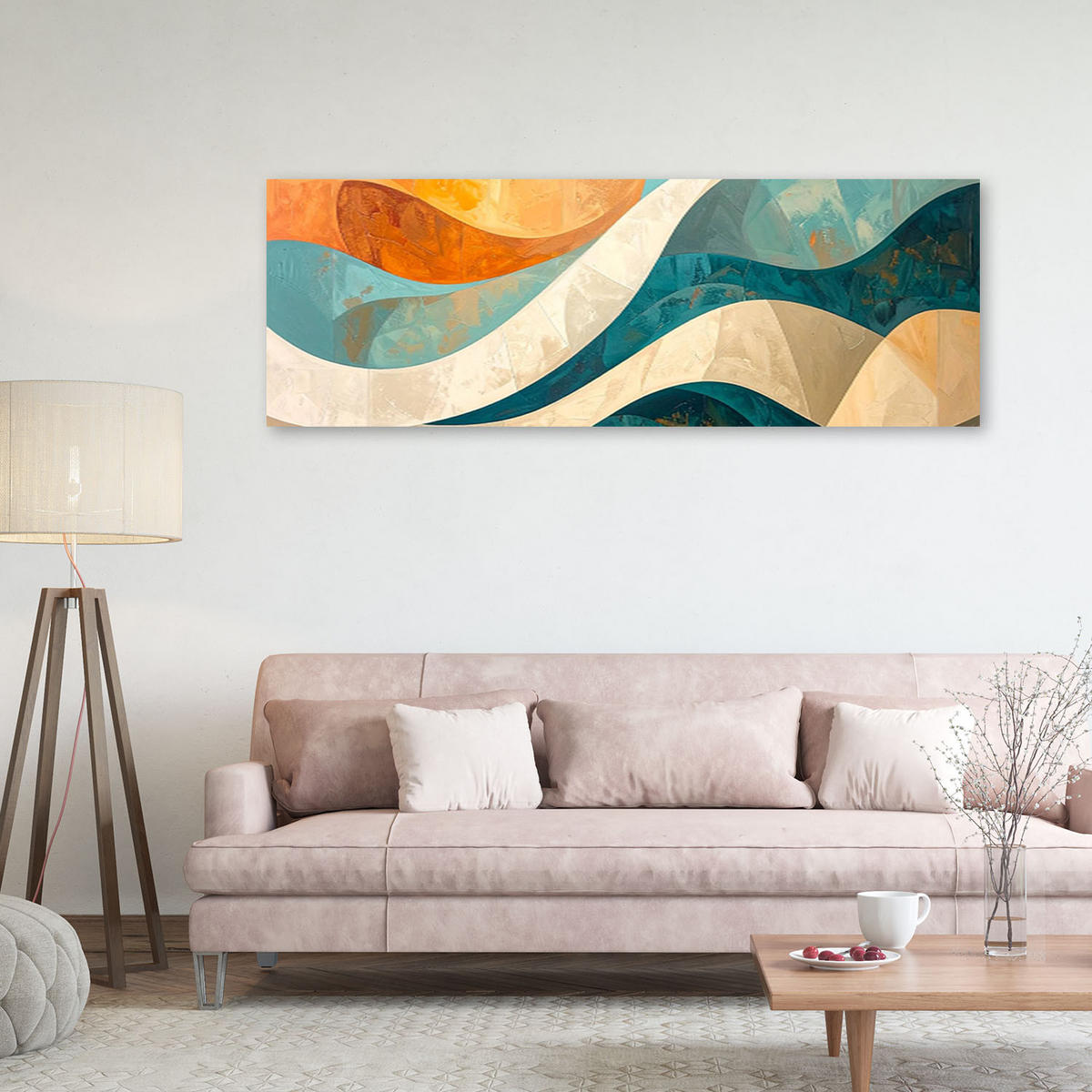 LEINWANDBILD 3D und geometrisch 150x50cm - Multicolor, Textil (150/50cm) - Feeby