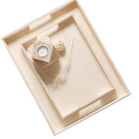 SERVIERTABLETTS aus Holz Simplicity Beige 46/35/4 cm - Beige, Holz (35/4/46cm) - Today