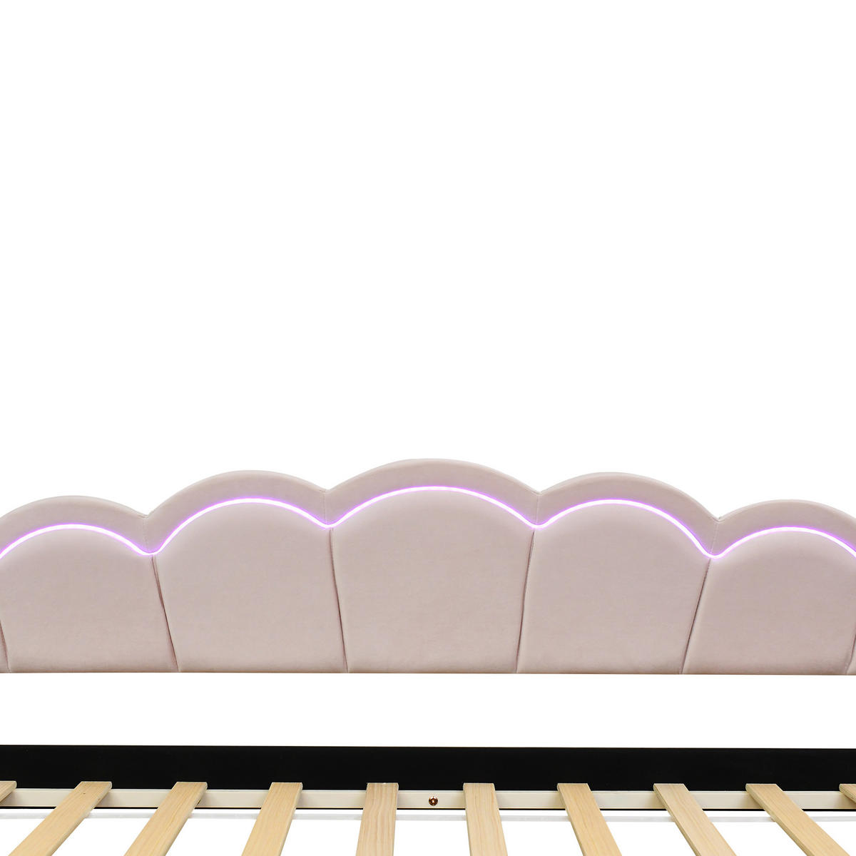 TAGEBETT 90x200cm Rosa Samt mit Ausziehbett LED Fernbedienung - Pink, Holz (90/200cm) - FLIEKS