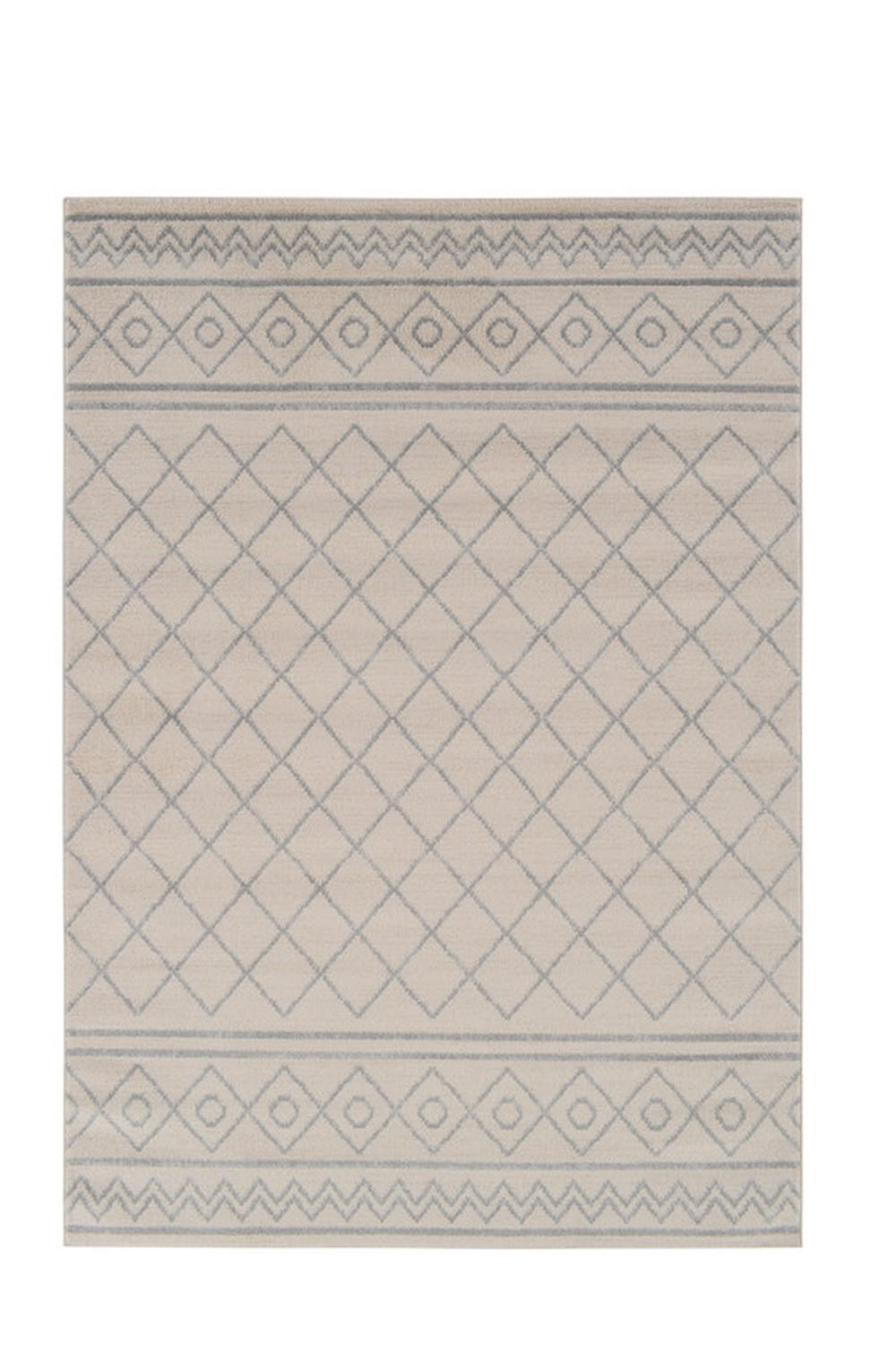 HEATSET-TEPPICH Firenze Weiß/Hellgrau 200x290 cm - Multicolor, Textil (200/290cm) - Vercai Rugs
