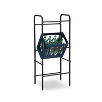 GETRÄNKEKISTENREGAL - Schwarz, Metall (50/116/34cm) - Relaxdays