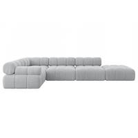 ECKSOFA modulares Sofa Felto-L2 - 380x190x70 cm Grau Cord - Grau, Holzwerkstoff/Textil (380/190cm) - ALTDECOR