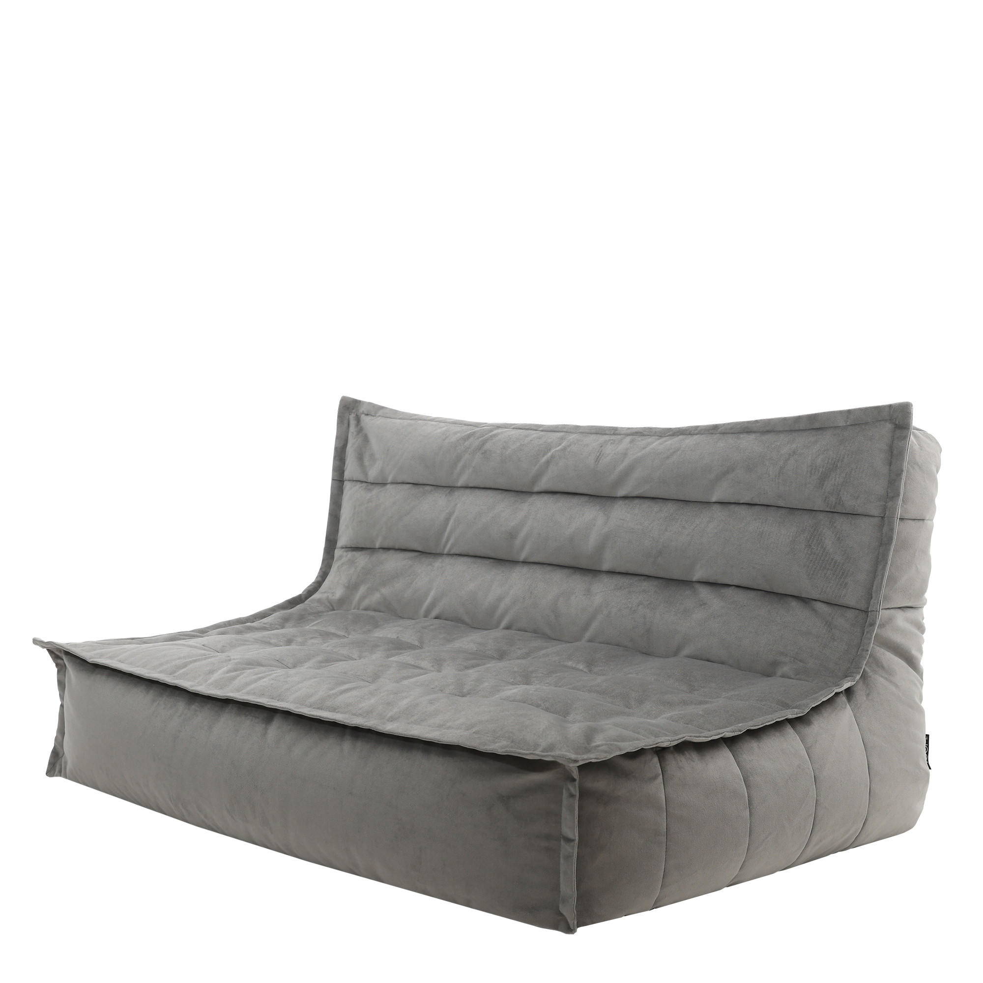 SITZSACK Sofa Skandi, Samt - Anthrazit, Kunststoff/Textil (140/72/100cm) - icon