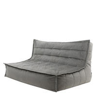 SITZSACK Sofa Skandi, Samt - Anthrazit, Kunststoff/Textil (140/72/100cm) - icon