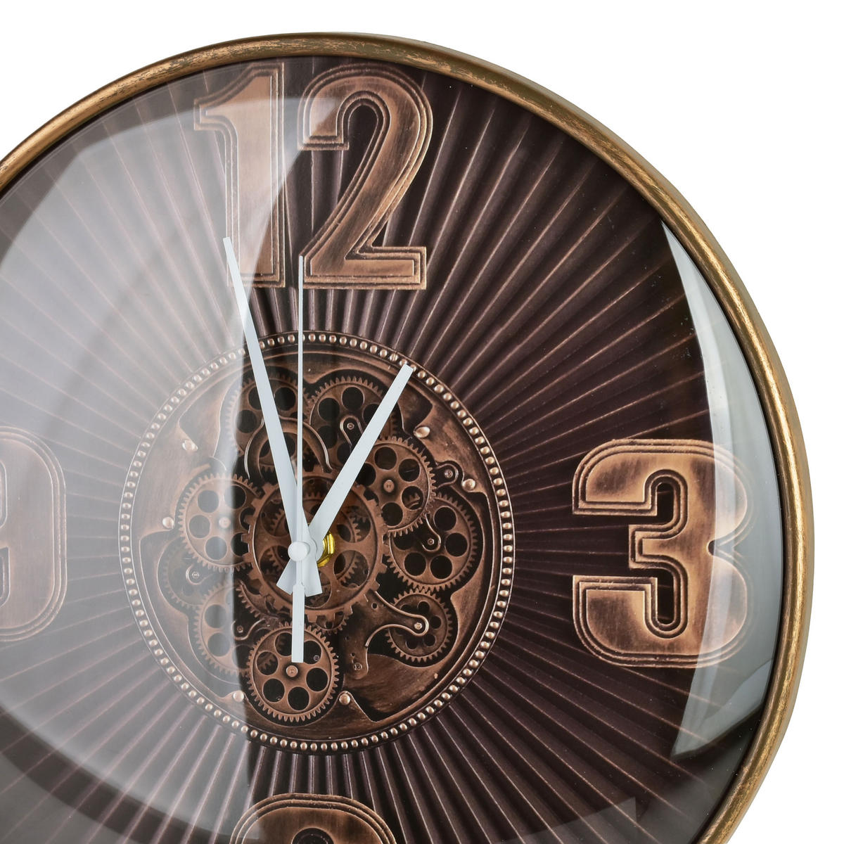 WANDUHR Ramsey Weiß 30/4/30 cm Kunstoff - Braun, Kunststoff (30/30/4cm) - Mondex