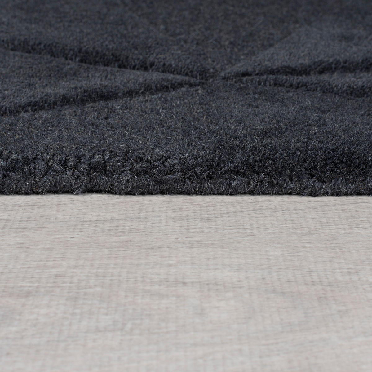 WOLLTEPPICH Hoch-Tief-Design, designstark DEBEN TROY, Anthrazit 200x290 cm - Anthrazit, Textil (200/290cm) - KADIMA DESIGN