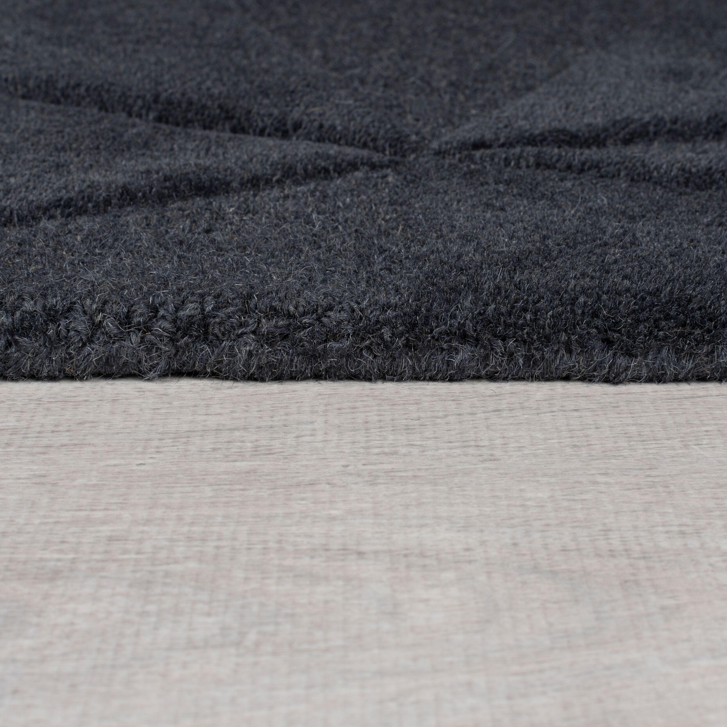 Thumbnail - Kadima Design Wollteppich, Anthrazit, Textil, Grafikmuster, Rechteckig, 120x170 cm, in verschiedenen Größen erhältlich, ...