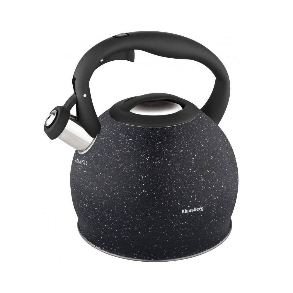 WASSERKESSEL Schwarz 22/19/23 cm KB7266 - Schwarz, Metall (22cm) - Klausberg 