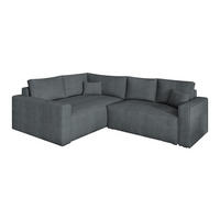 ROHOVÁ SEDAČKA ERONIS šedá - šedá, dřevo/textil (265/194cm) - MASSENO