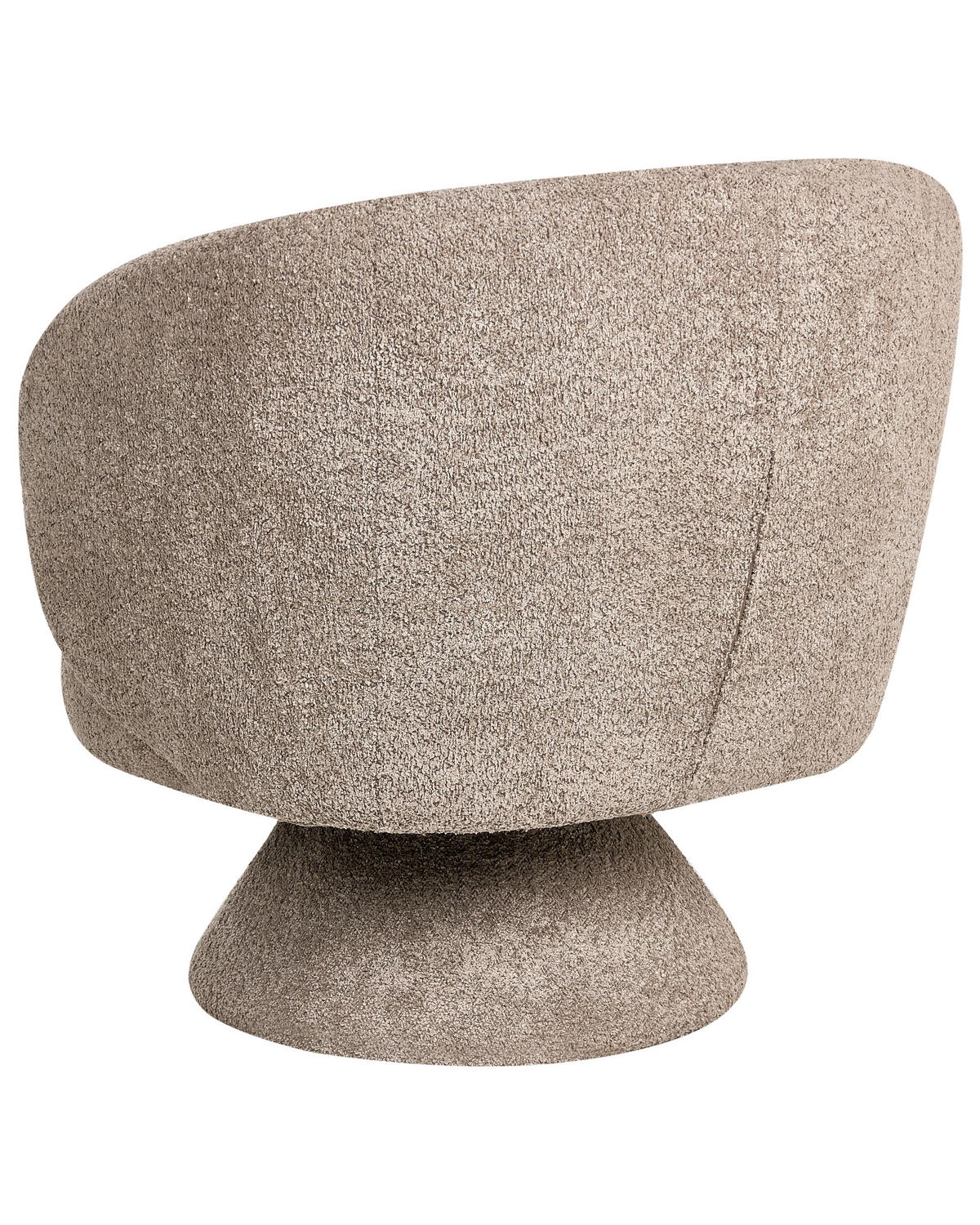DREHSESSEL Bouclé Beige Lieksa - Beige, Textil (77/77/64cm) - Beliani