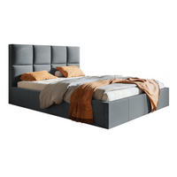 DOPPELBETT 180x200 mit Lattenrost Fado, Bettkasten, Samtstoff, Dunkelgrau - Dunkelgrau, Holz/Textil (180/200cm) - Emporius