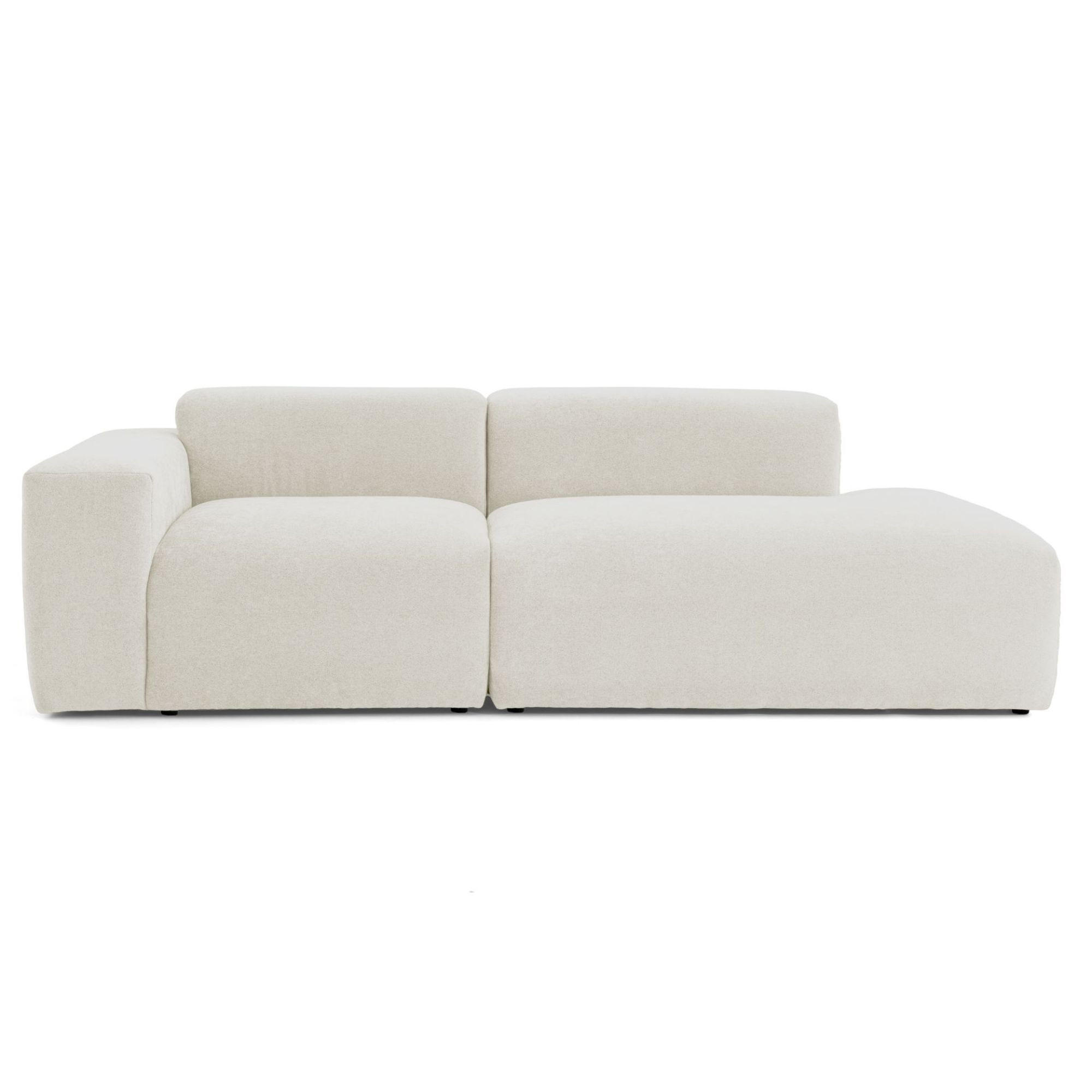 3-SITZER modulares Sofa HEAVEN SET 1 Rechts, Breite 255 cm Webstoff Weiß - Schwarz/Weiß, Holz/Kunststoff (102/71/255cm) - Muffo