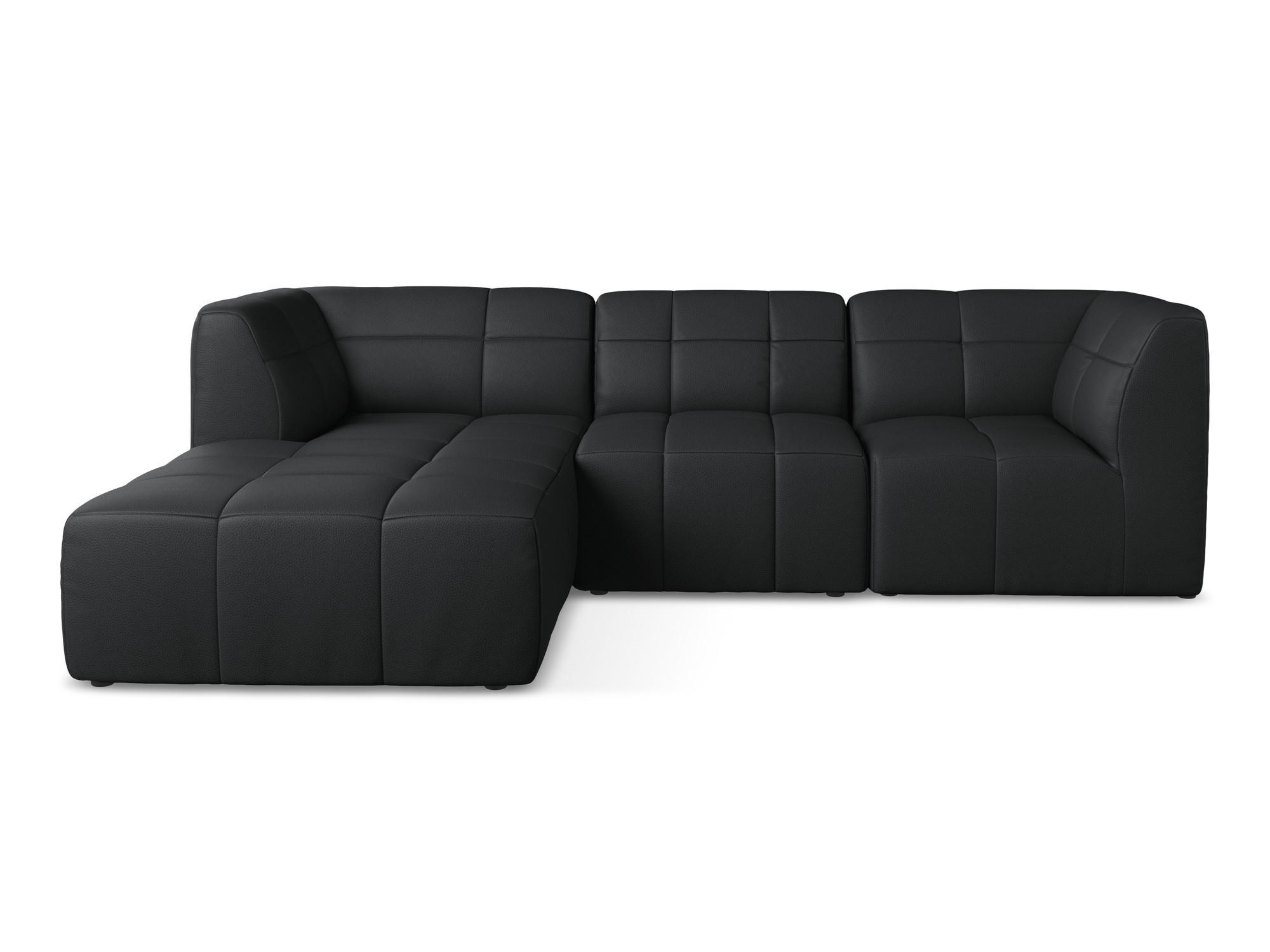 ECKSOFA Links Kunstleder Schwarz - Schwarz, Holzwerkstoff/Kunststoff (266/175cm) - Makamii